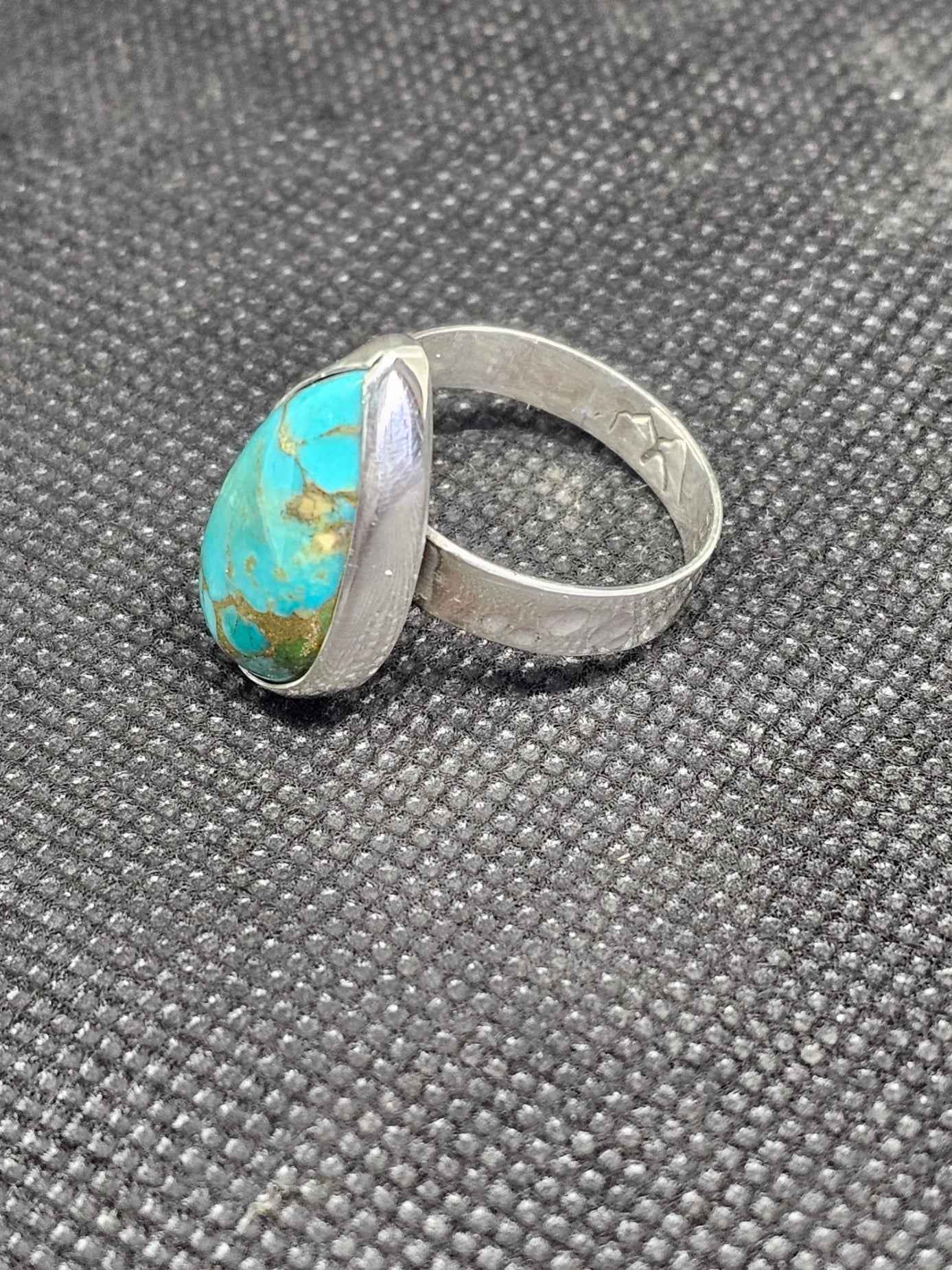 silver Kingman Turquoise ring size 9.5