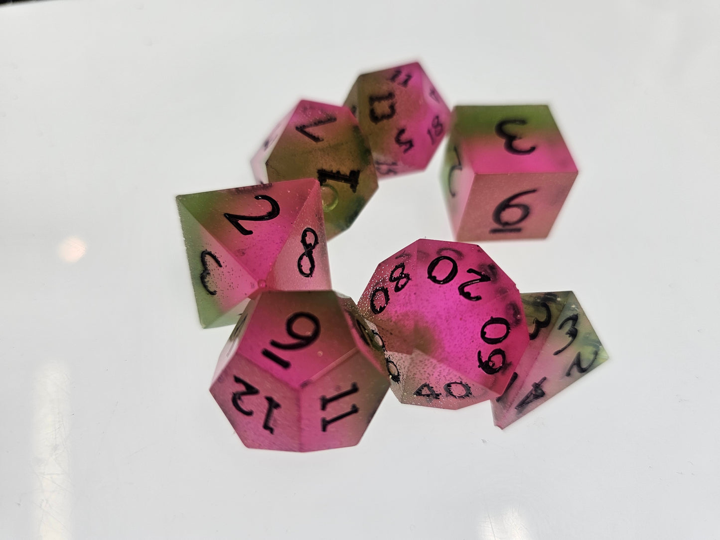The Crystals of the Watermelon Cavern dice