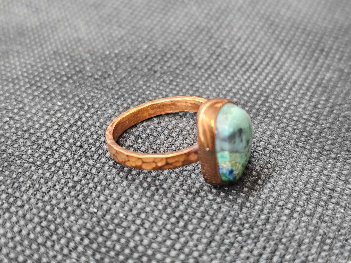 Handmade chrysocolla ring size 7.5