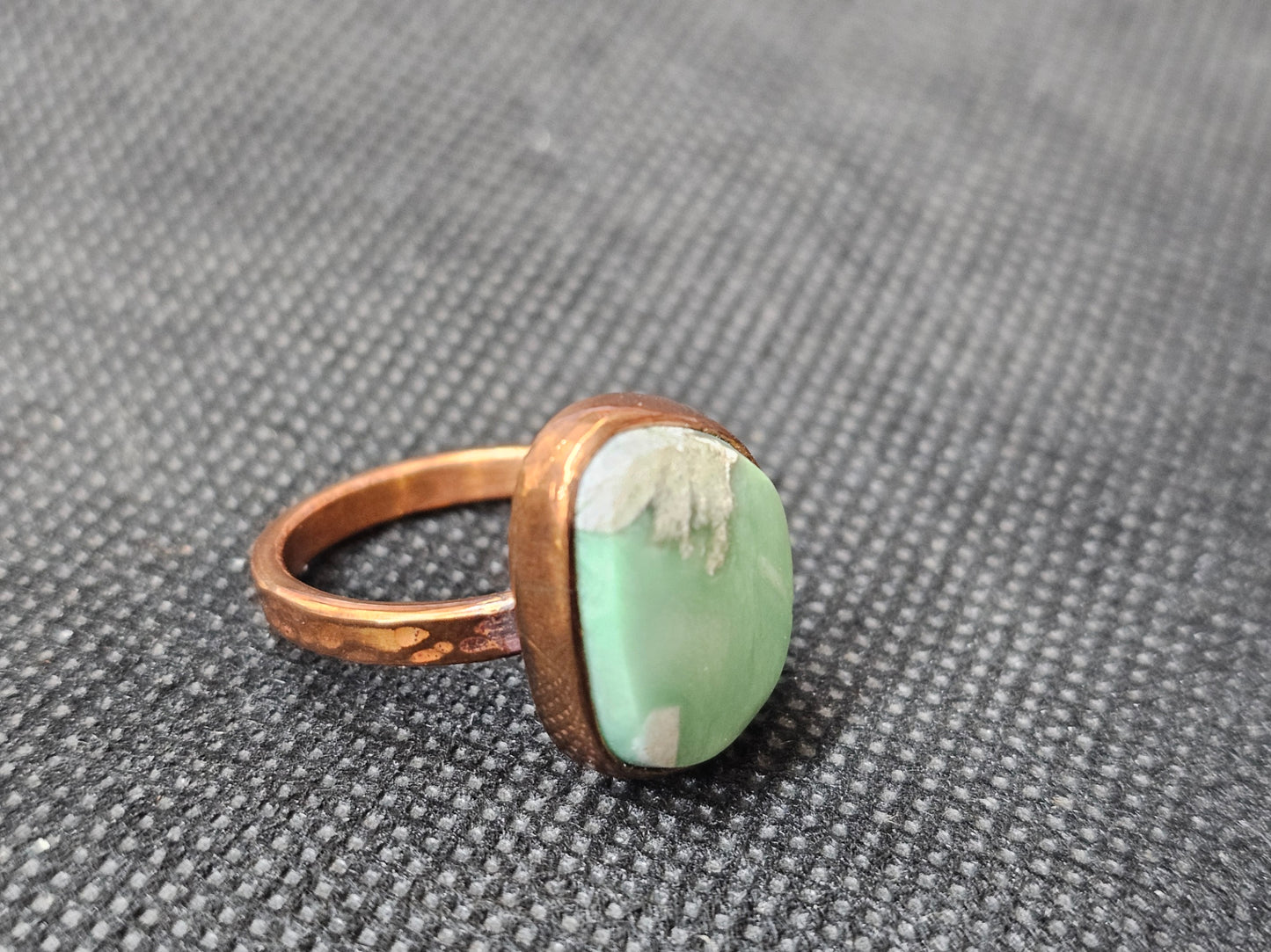 Handmade Copper Variscite Ring (Size 8)