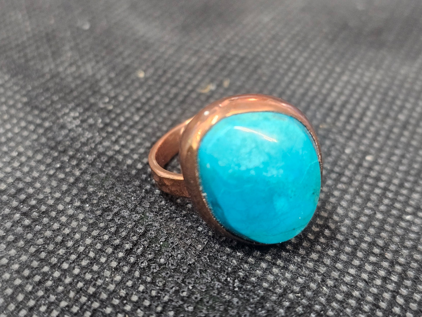 Natural Robin's Egg Blue Turquoise Ring, Size 5.5 Artisan Jewelry