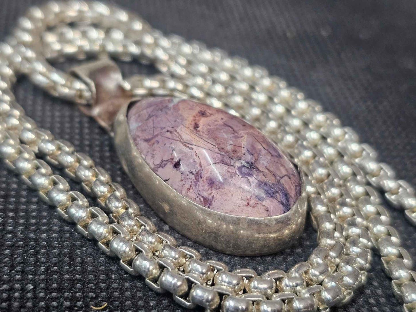 Oval Tiffany Stone Silver Bezel Pendant | Ghost Mountain Minerals