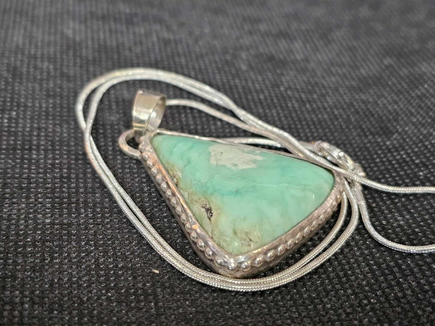 Sterling Silver Variscite Pendant Necklace | Ghost Mountain Minerals