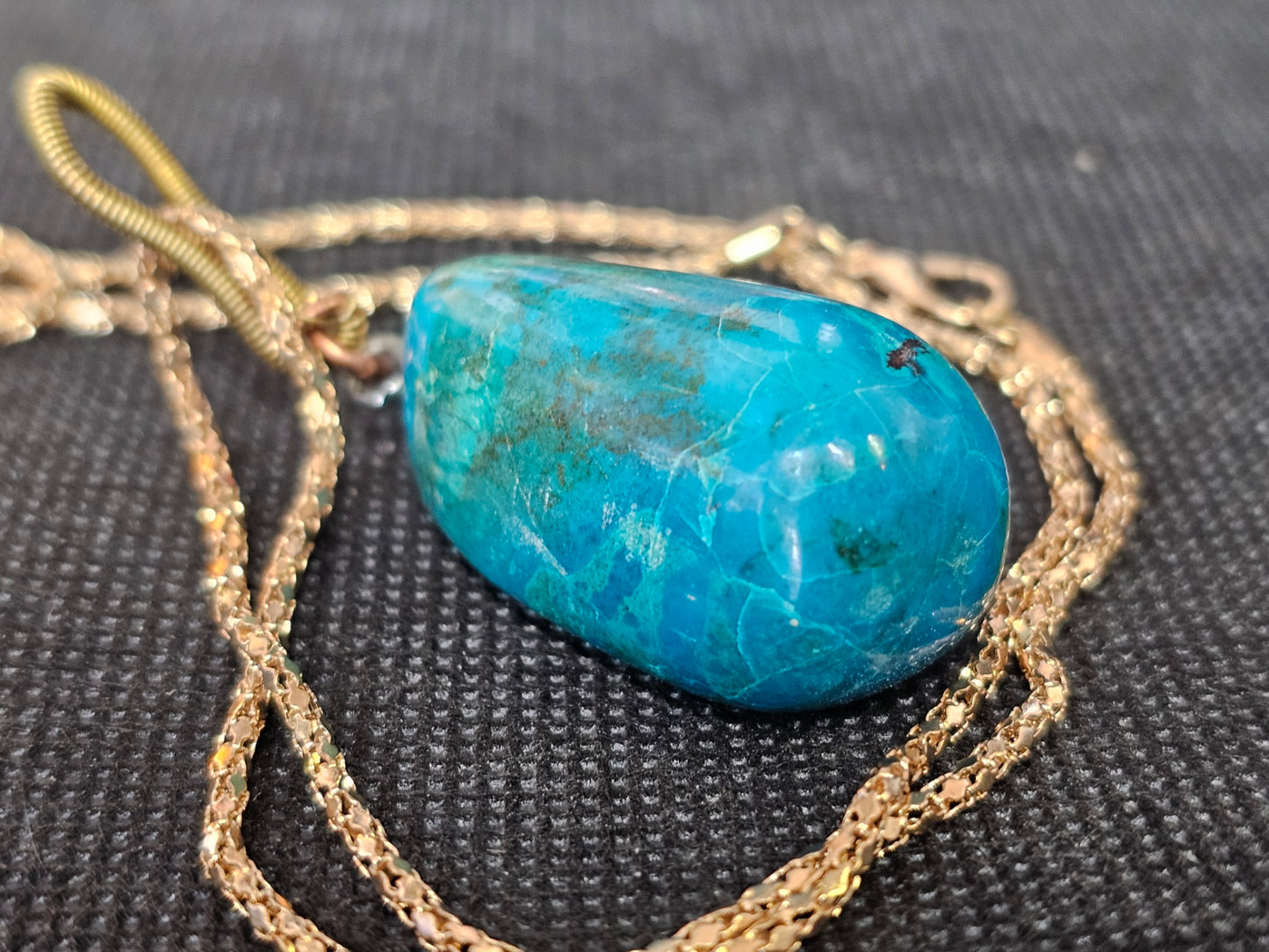 Wire Wrapped Turquoise Teardrop Pendant | Ghost Mountain Minerals