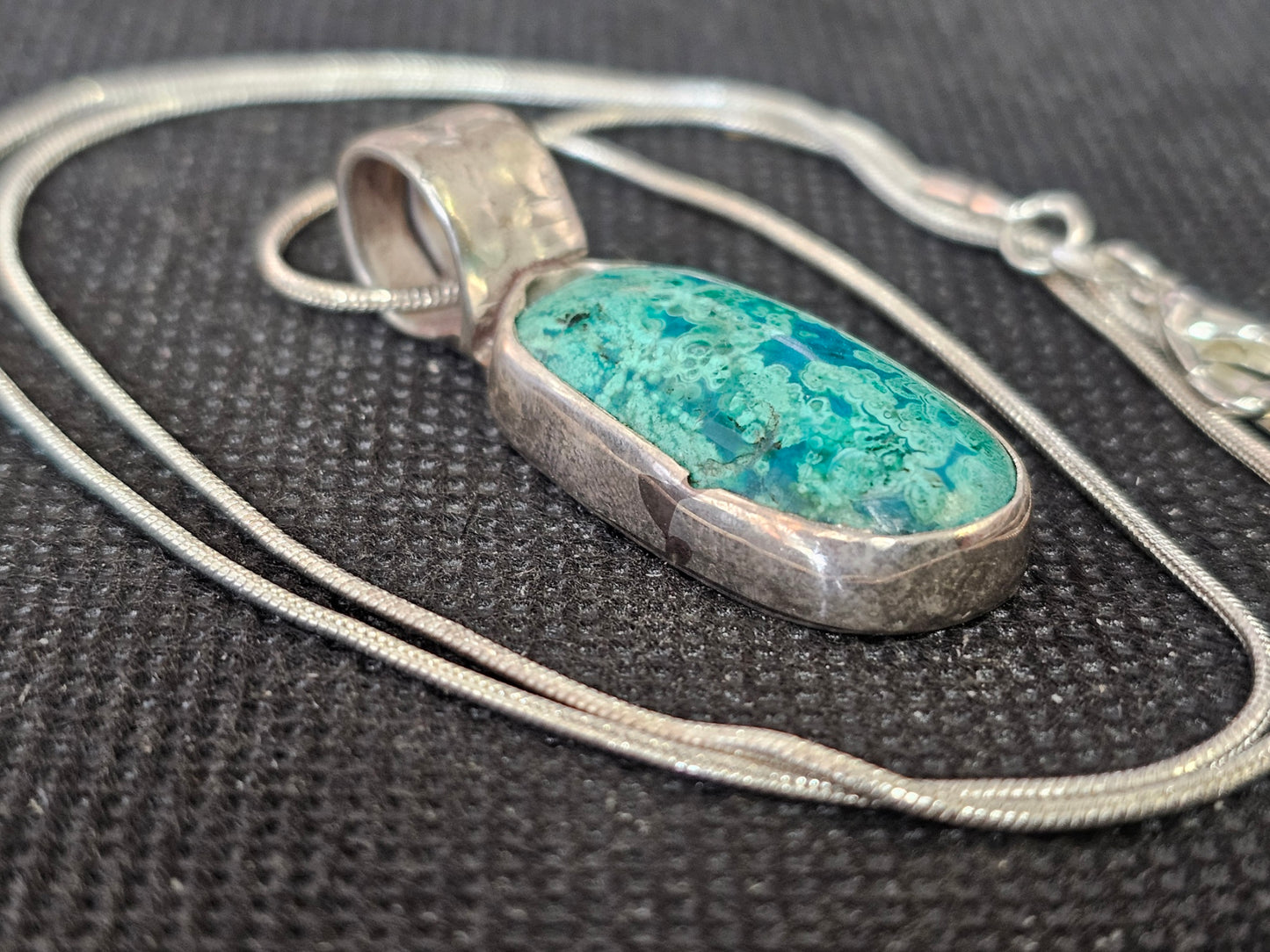Sterling Silver Bezel Set Turquoise Pendant | Ghost Mountain Minerals
