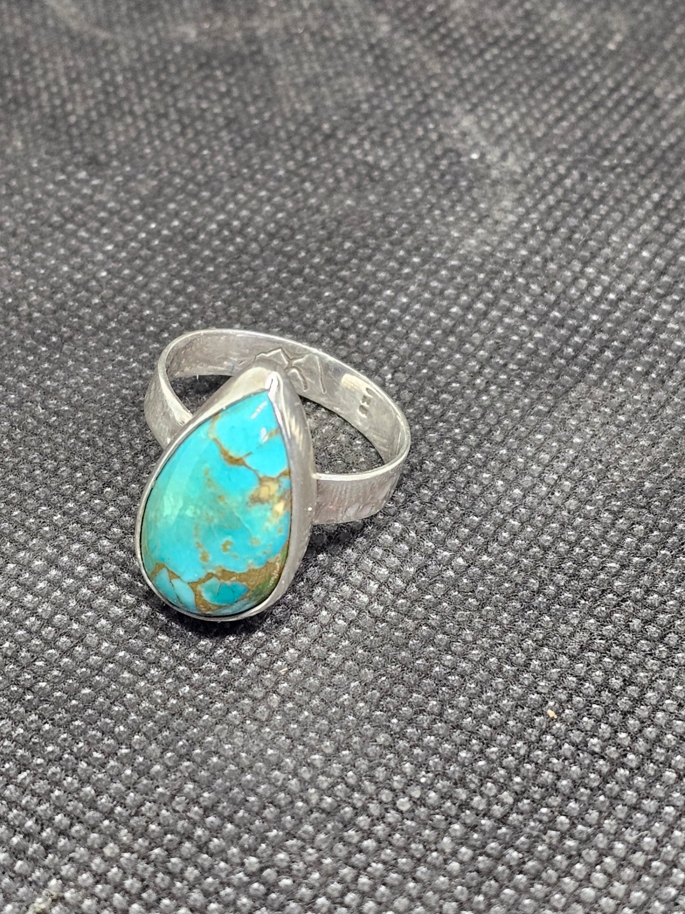silver Kingman Turquoise ring size 9.5