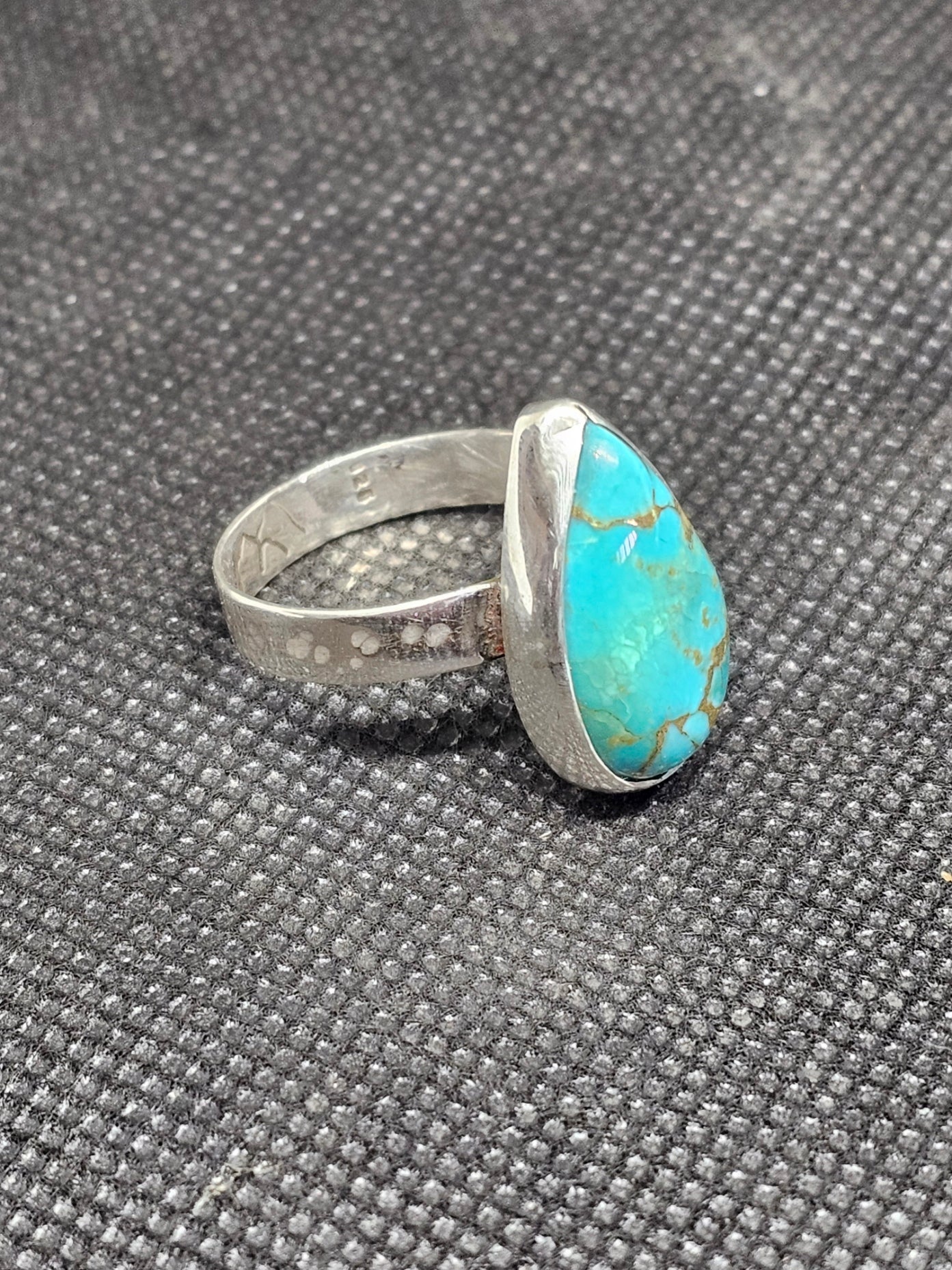 silver Kingman Turquoise ring size 9.5