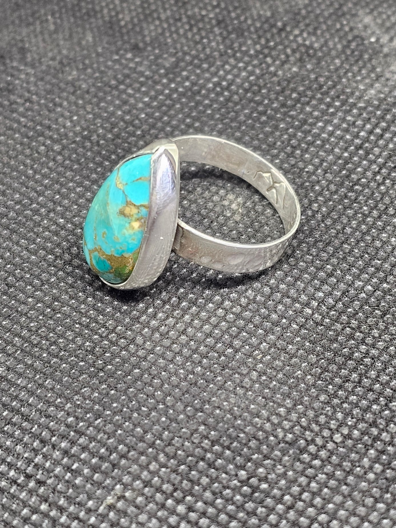 silver Kingman Turquoise ring size 9.5