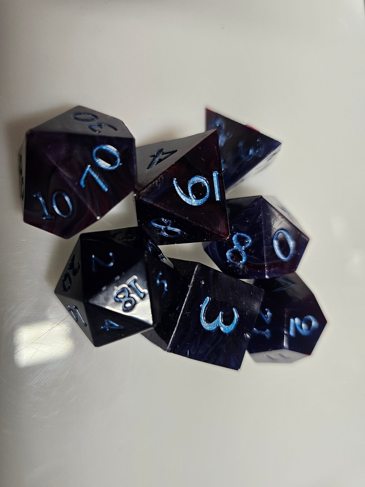 The Legend of the Midnight Abyss Polyhedral Dice Set