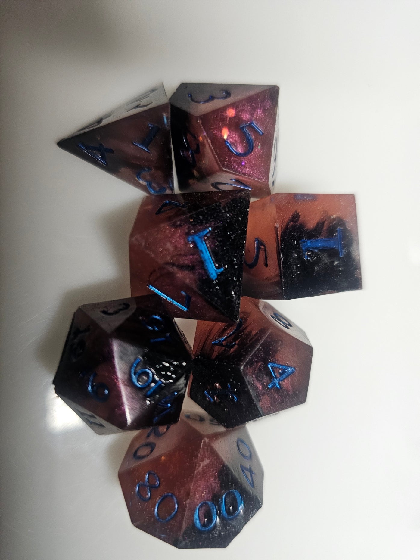 The Legend of the Cyber-Void Polyhedral Dice Set
