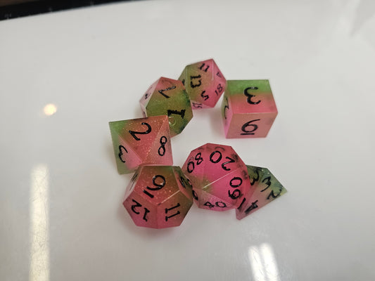 The Crystals of the Watermelon Cavern dice
