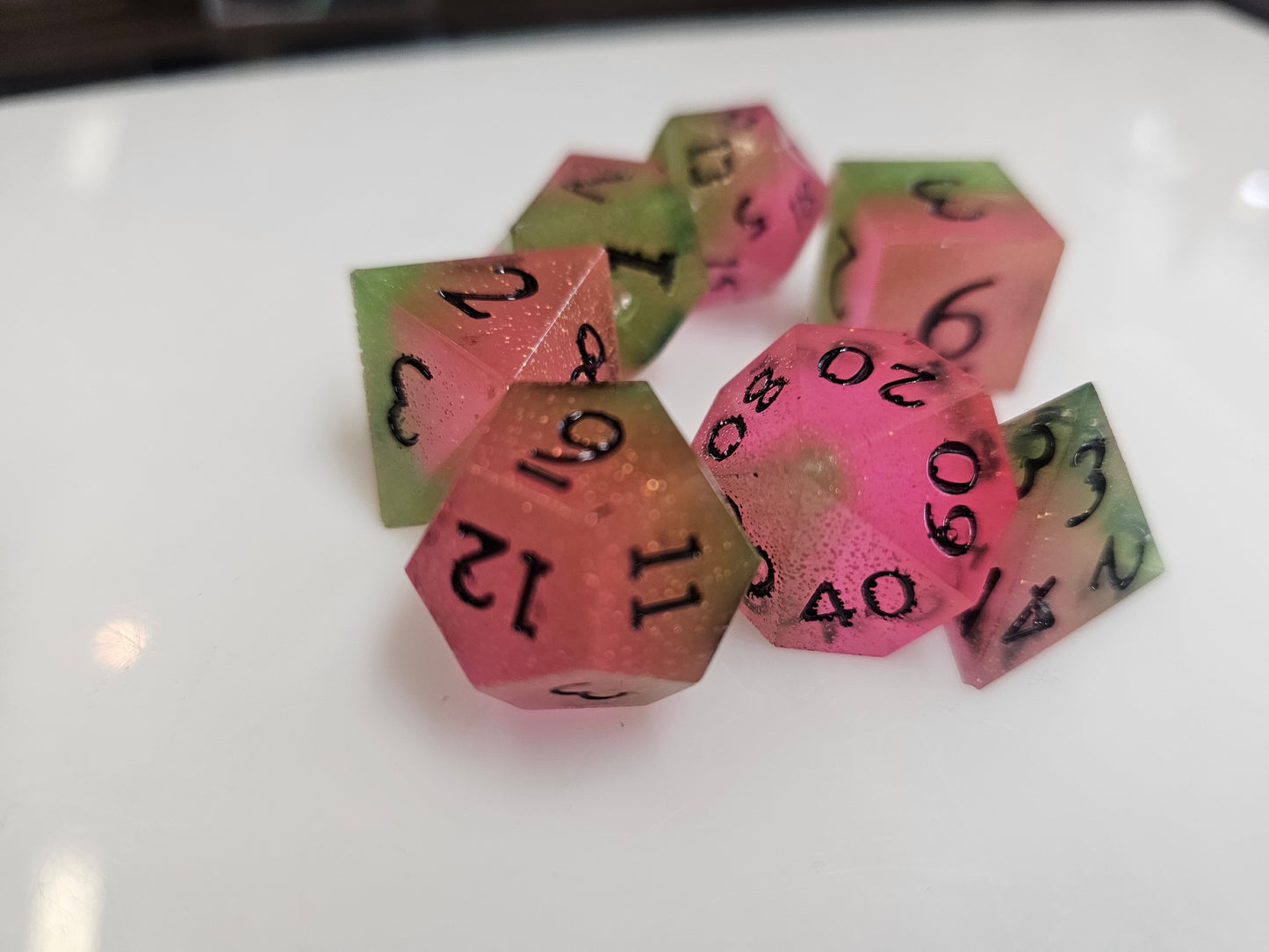 The Crystals of the Watermelon Cavern dice