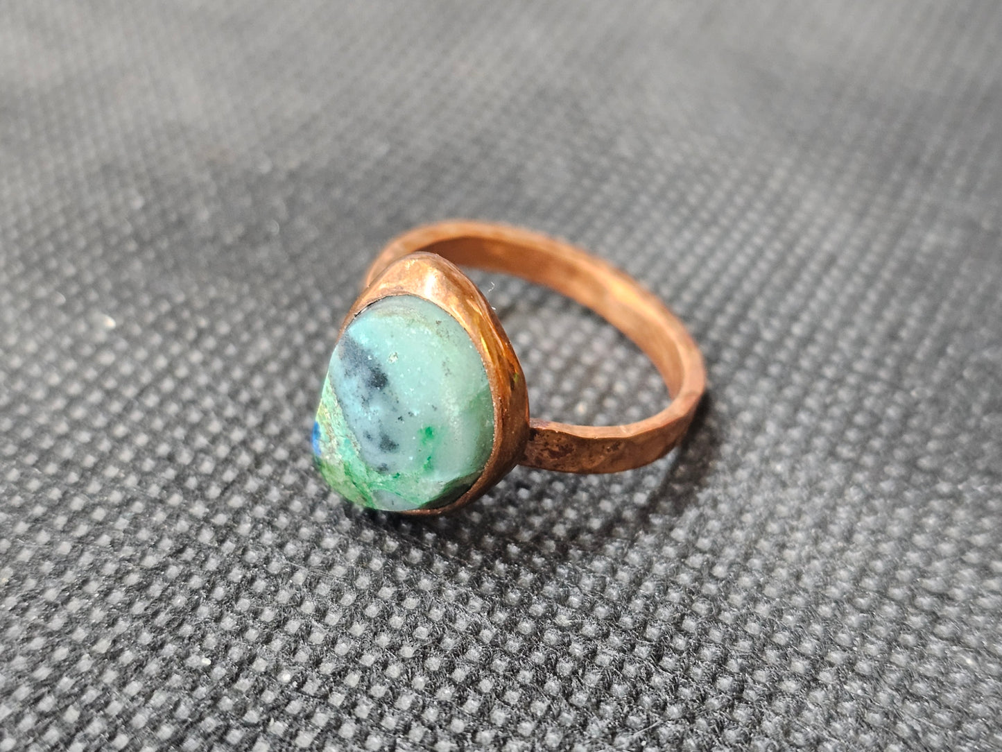 Handmade chrysocolla ring size 7.5