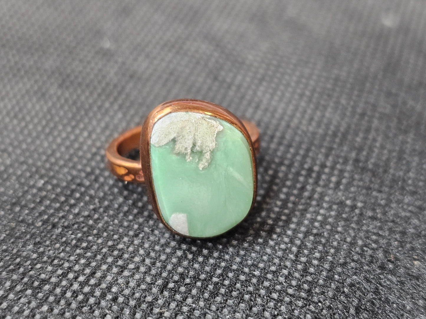 Handmade Copper Variscite Ring (Size 8)