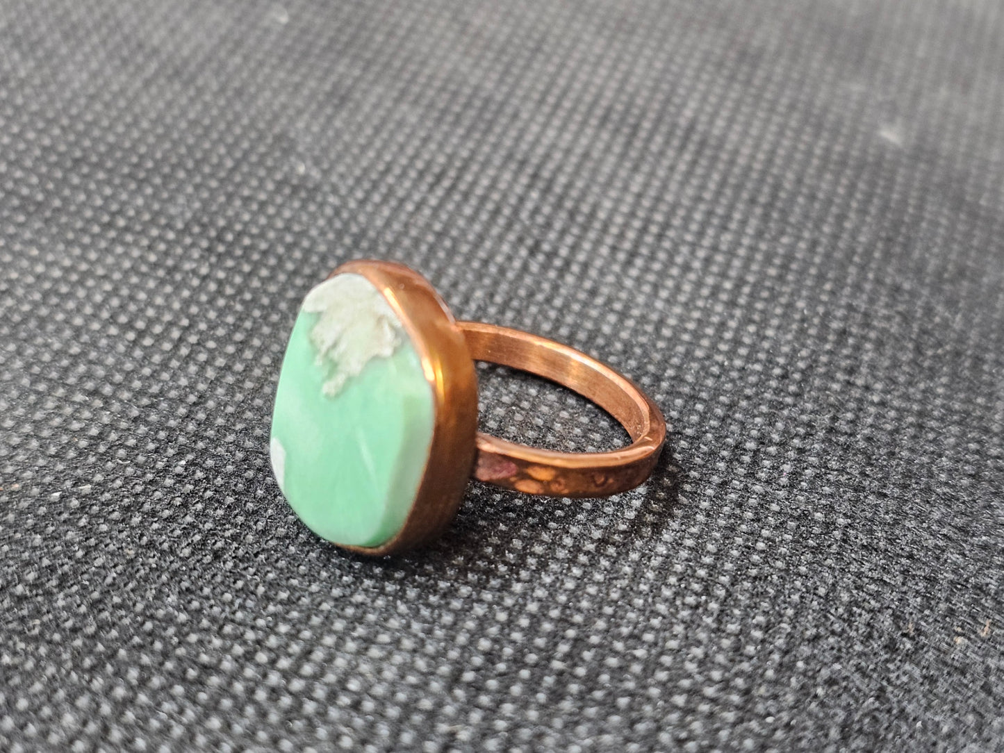Handmade Copper Variscite Ring (Size 8)