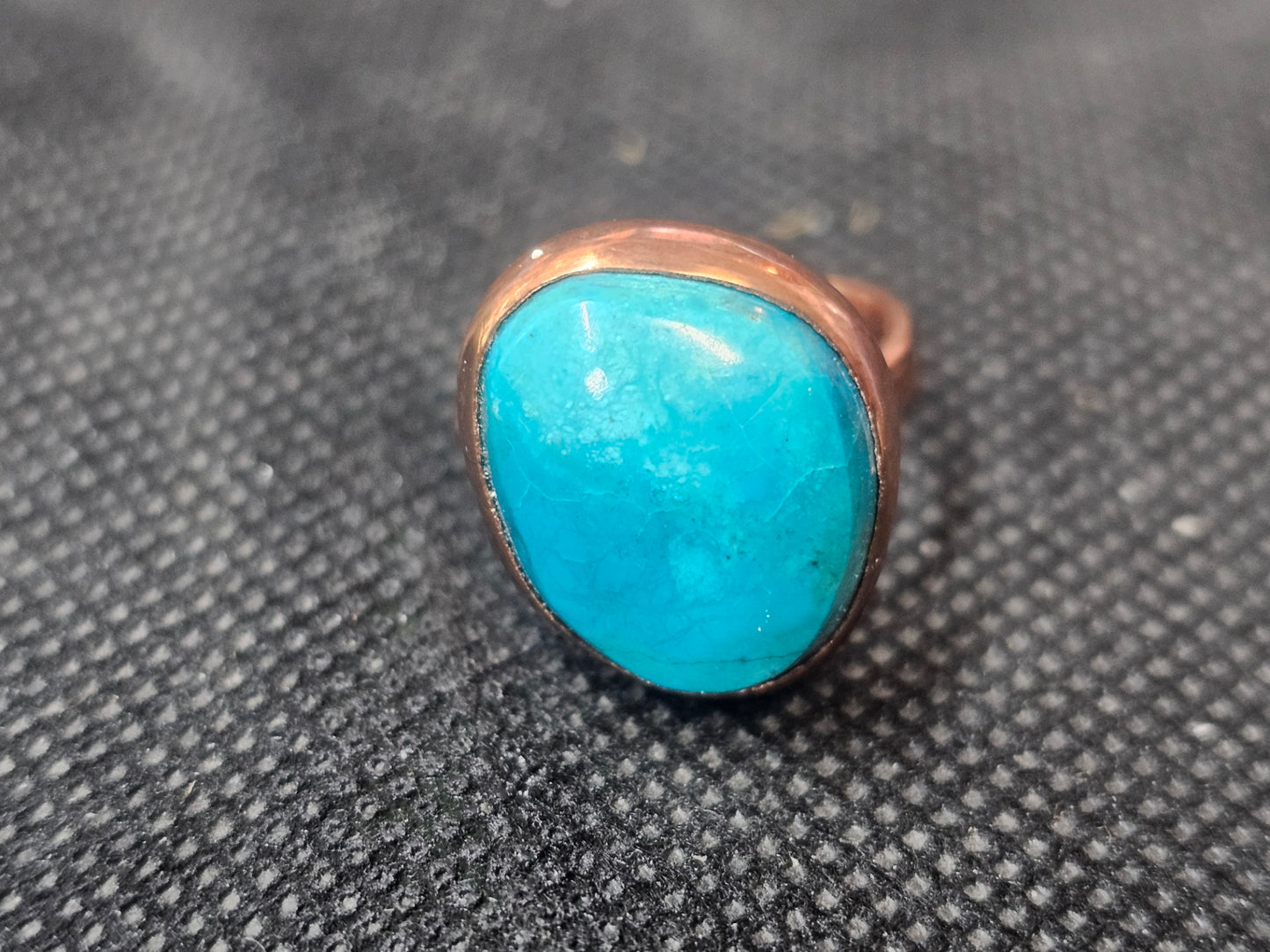 Natural Robin's Egg Blue Turquoise Ring, Size 5.5 Artisan Jewelry
