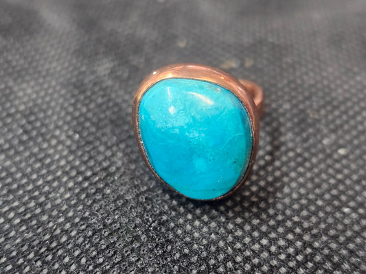 Natural Robin's Egg Blue Turquoise Ring, Size 5.5 Artisan Jewelry - Ghost Mountain Minerals
