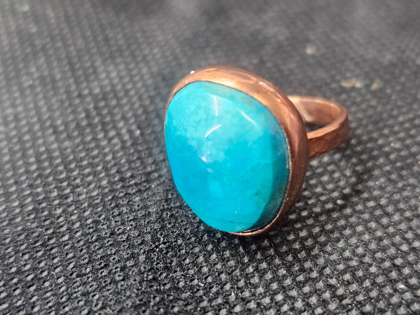 Natural Robin's Egg Blue Turquoise Ring, Size 5.5 Artisan Jewelry
