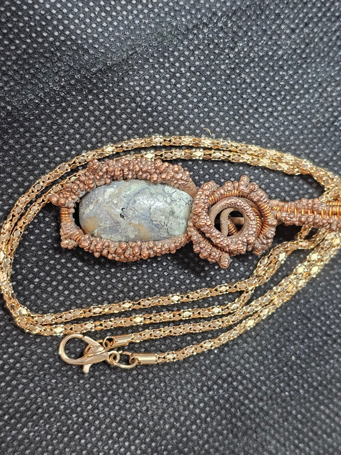 Electroformed Copper Wire-Wrapped Turquoise Pendant | Ghost Mountain Minerals