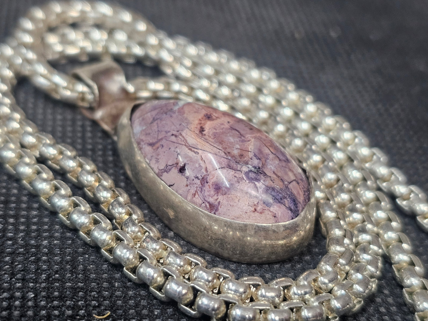 Oval Tiffany Stone Silver Bezel Pendant | Ghost Mountain Minerals