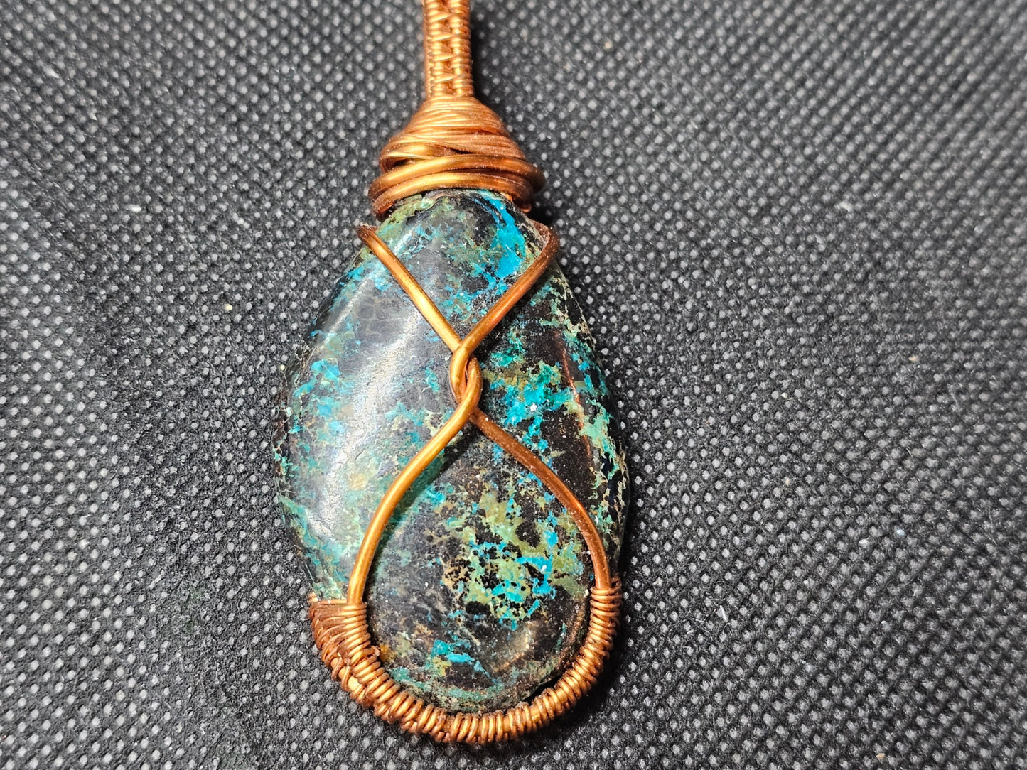Copper Wire Wrapped Turquoise Pendant | Ghost Mountain Minerals