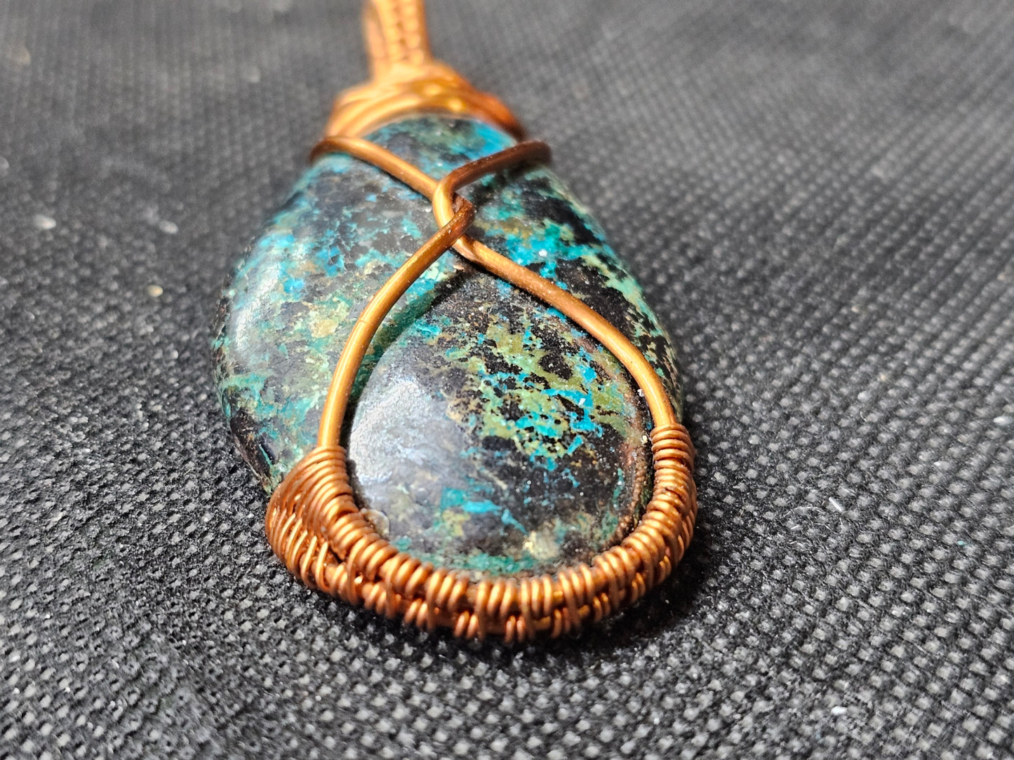 Copper Wire Wrapped Turquoise Pendant | Ghost Mountain Minerals