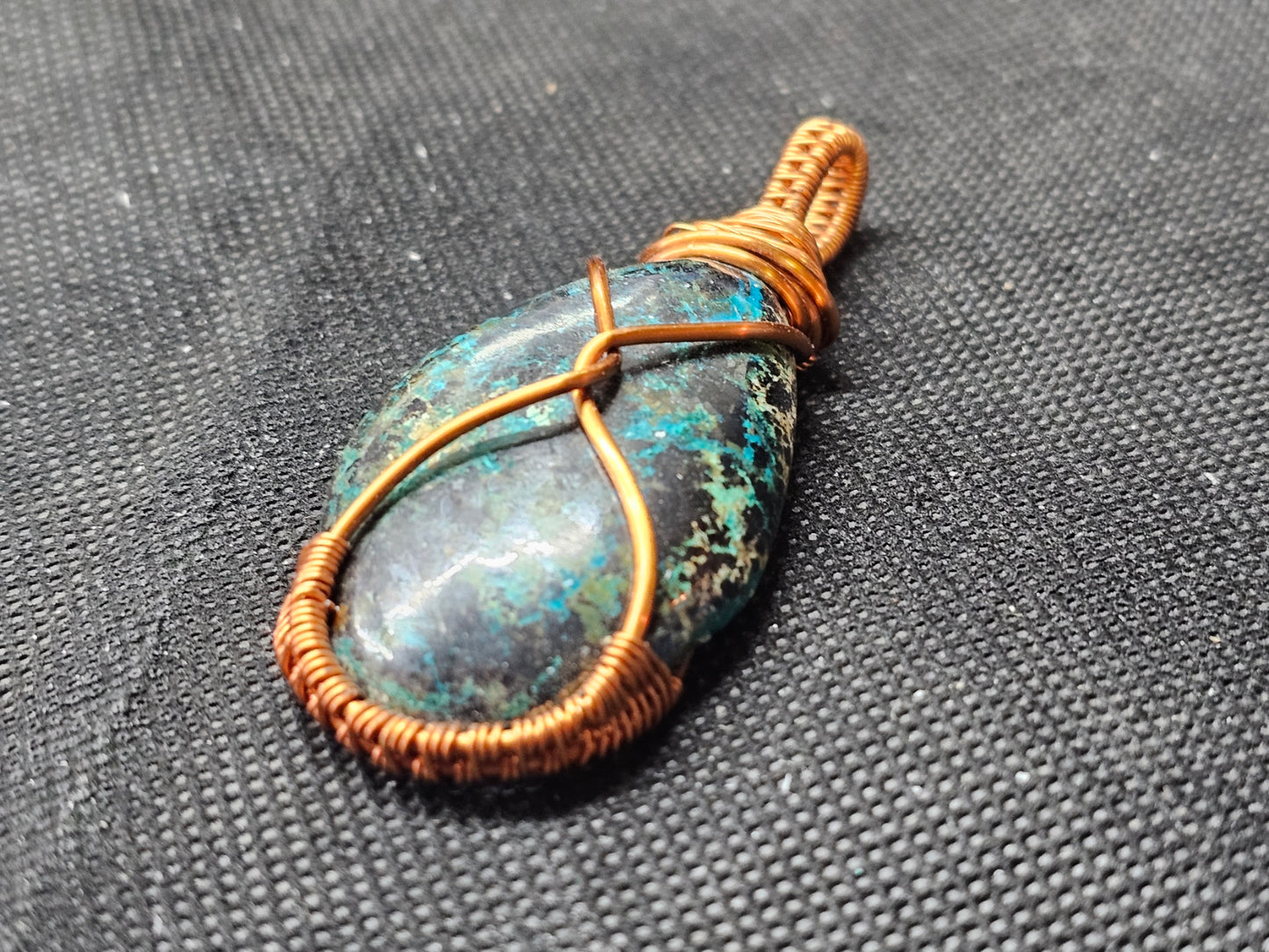 Copper Wire Wrapped Turquoise Pendant | Ghost Mountain Minerals
