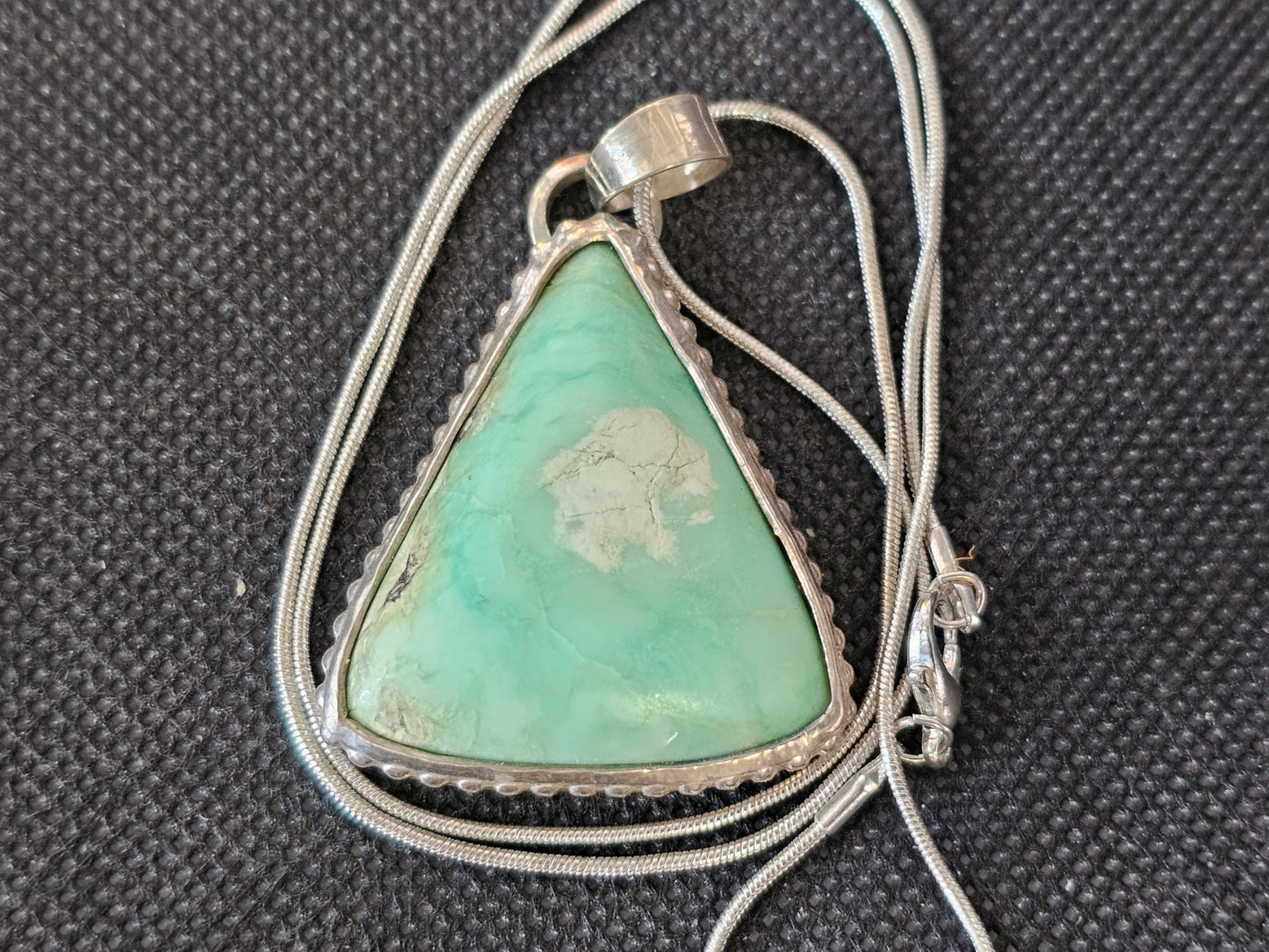 Sterling Silver Variscite Pendant Necklace | Ghost Mountain Minerals