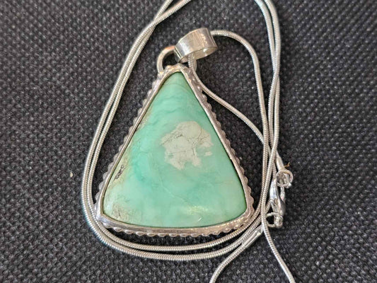 Sterling Silver Variscite Pendant Necklace | Ghost Mountain Minerals