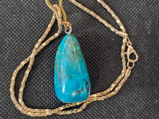 Wire Wrapped Turquoise Teardrop Pendant | Ghost Mountain Minerals - Ghost Mountain Minerals