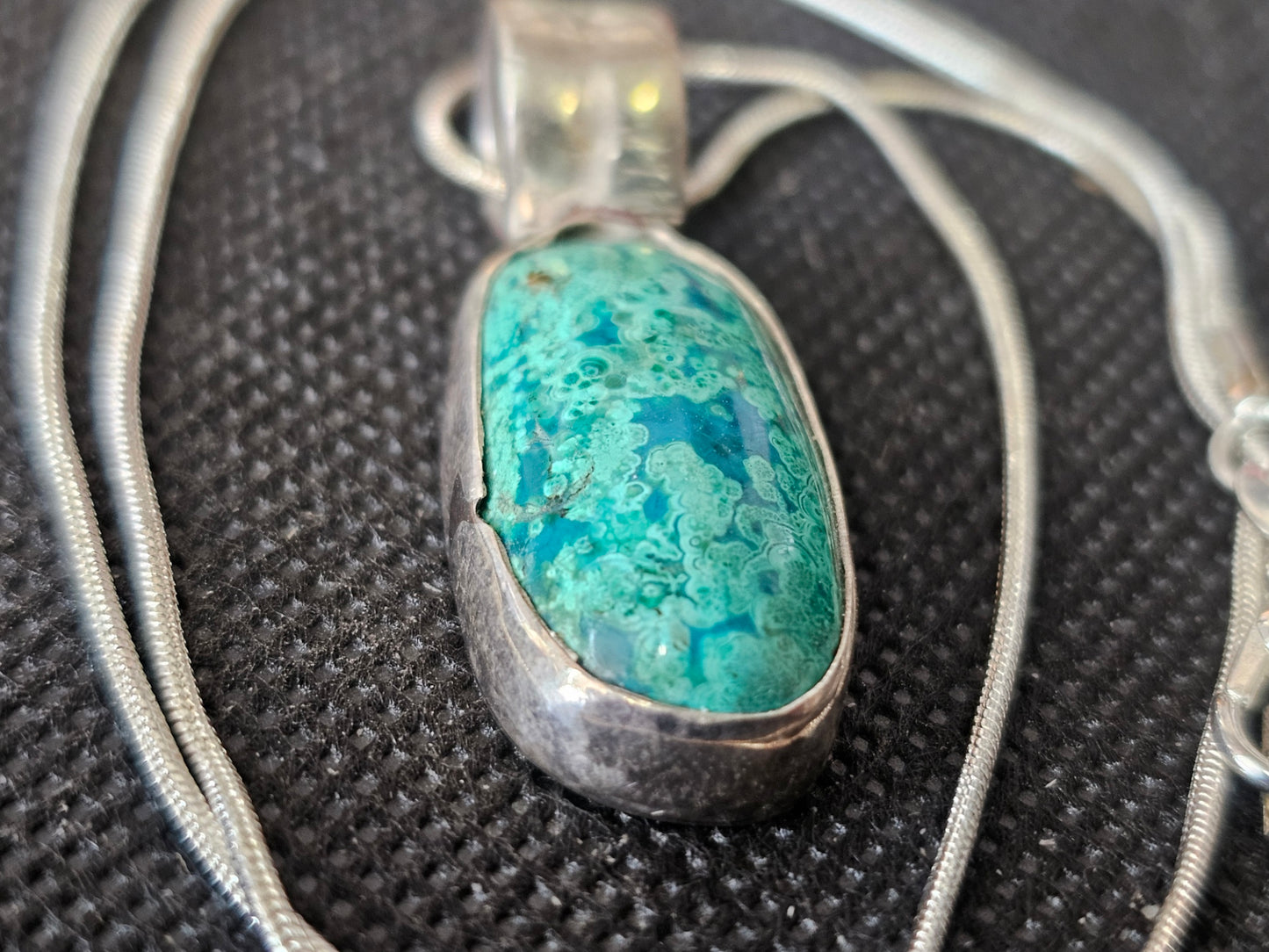 Sterling Silver Bezel Set Turquoise Pendant | Ghost Mountain Minerals