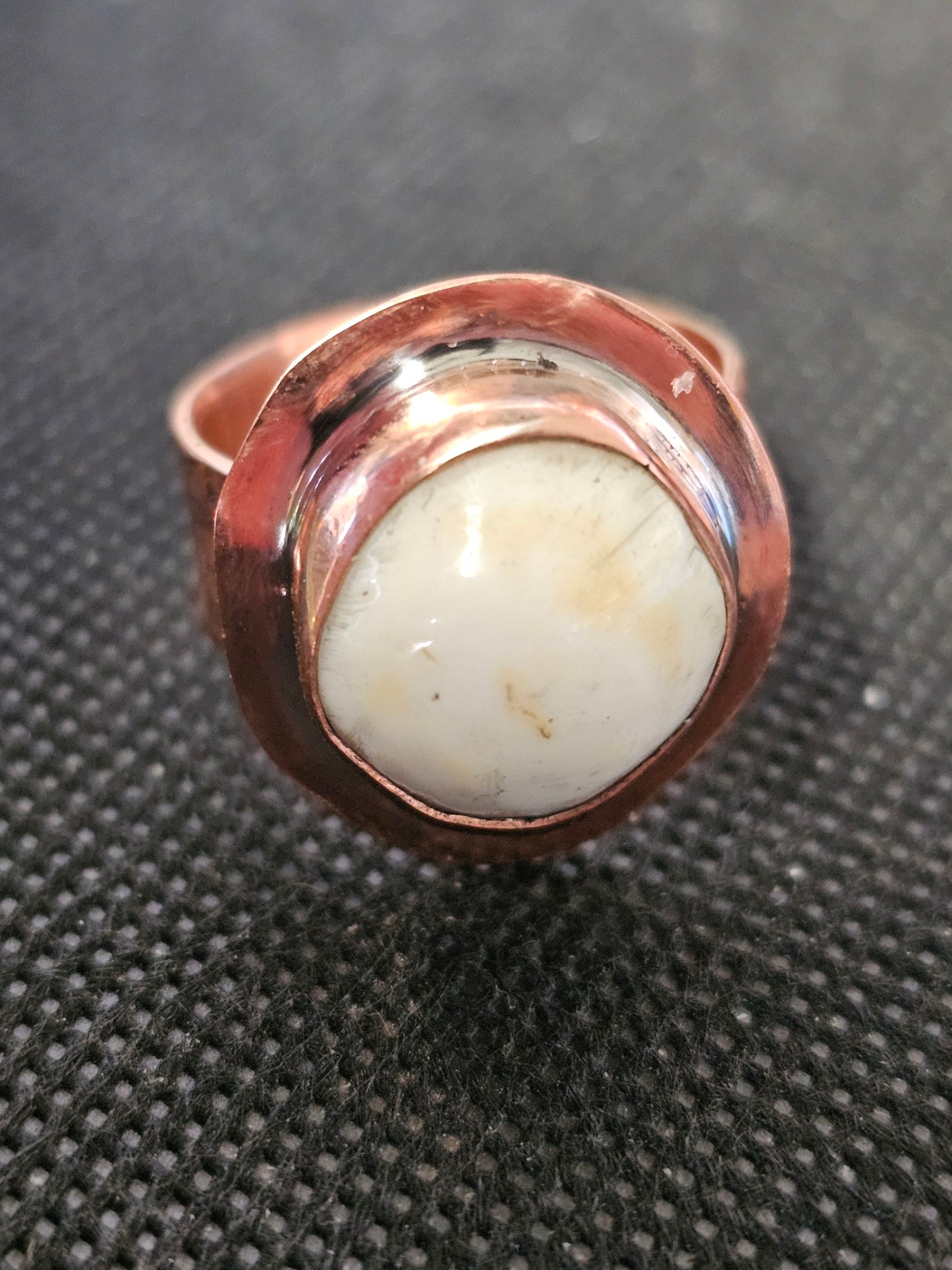 Elk Ivory Copper Ring Size 10 | Artisan Jewelry | Ghost Mountain Minerals