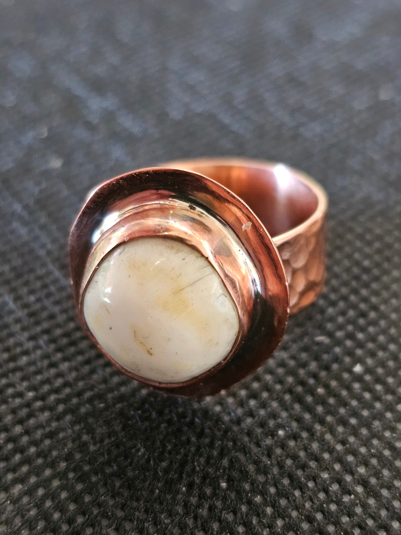 Elk Ivory Copper Ring Size 10 | Artisan Jewelry | Ghost Mountain Minerals