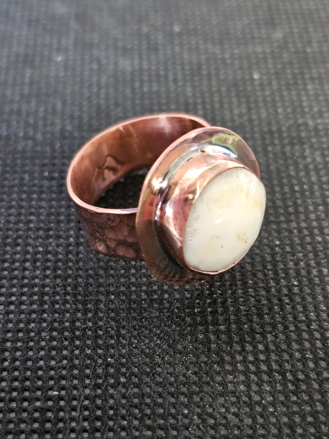 Elk Ivory Copper Ring Size 10 | Artisan Jewelry | Ghost Mountain Minerals
